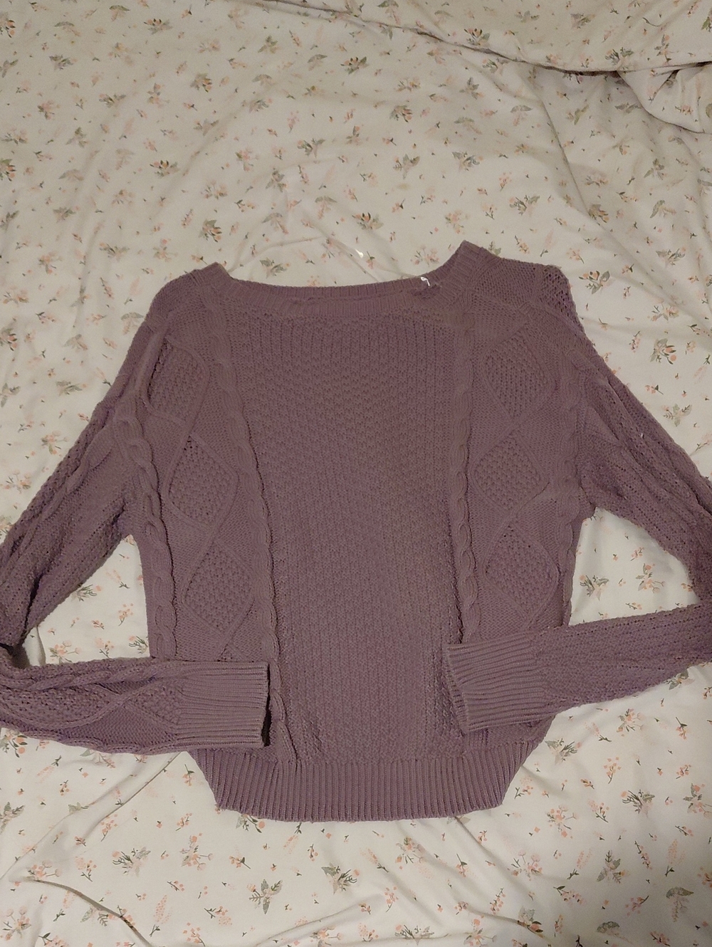 wild fable Cable Knit Sweater in Mauve